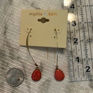 NWT Sophia and Kate Dangle Faux Stone Earrings